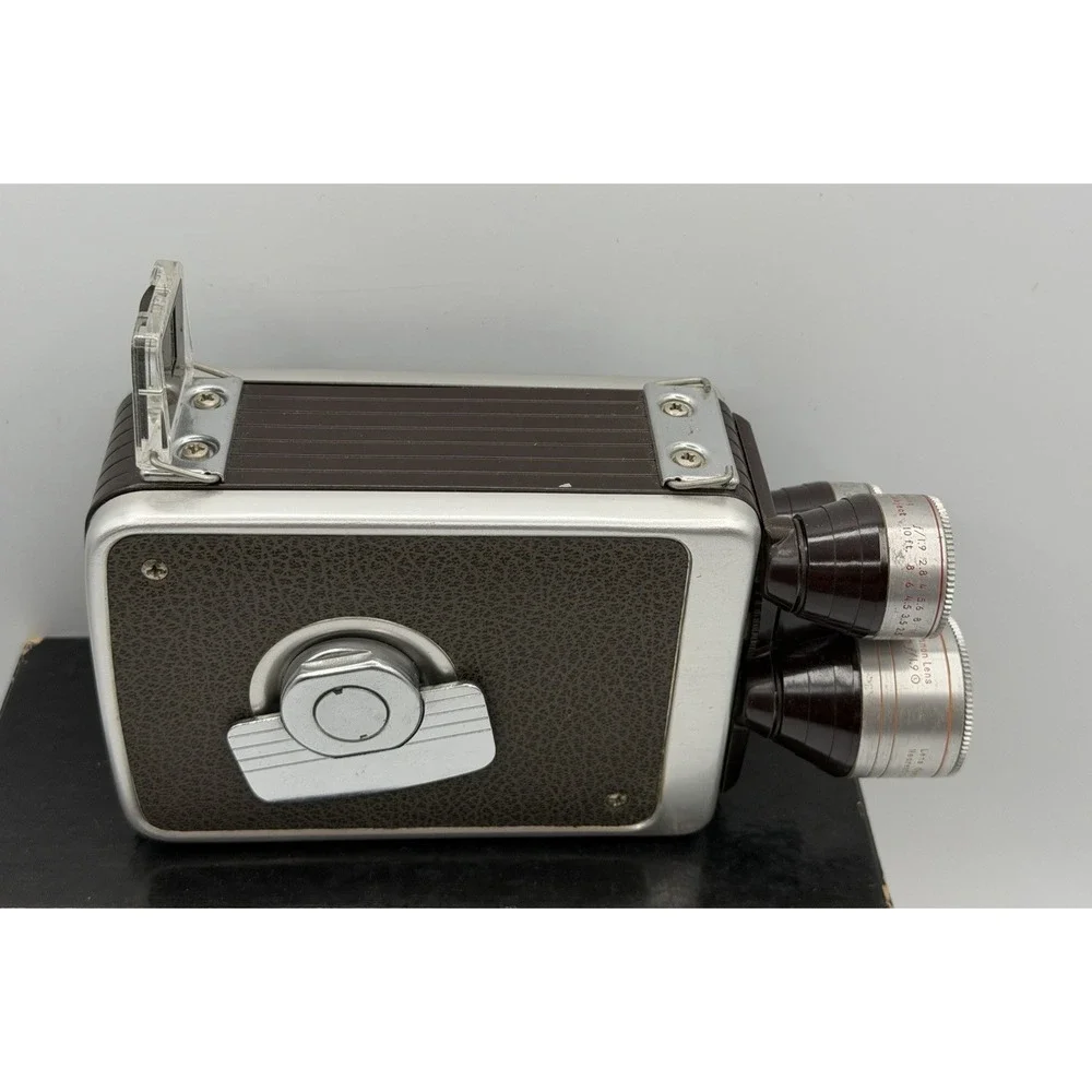 Vintage Collector's Item Kodak Brownie Turret 3 Lens f/1.9 8mm Movie Camera CIB